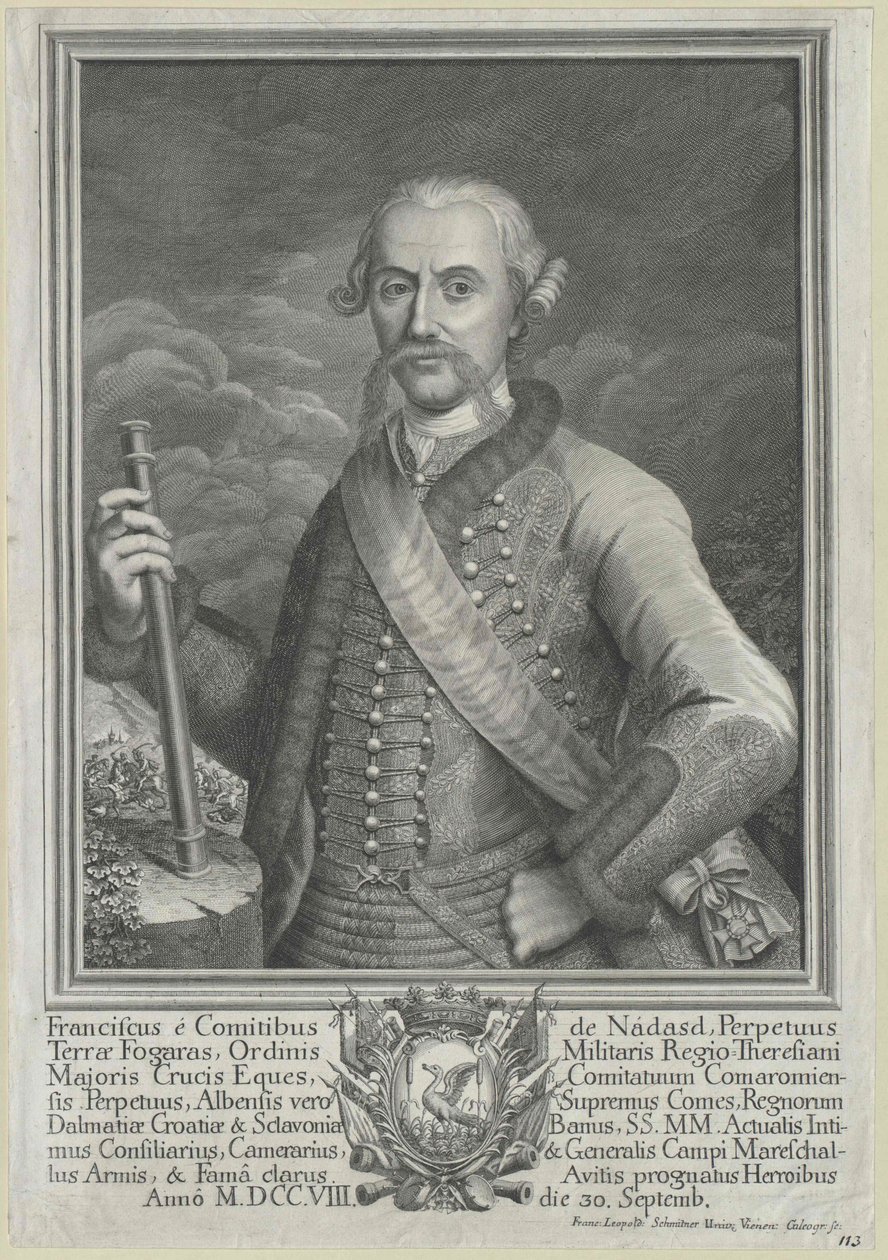 Franz greve Nadasdy-Nadasd-Fogaras af Artist Unknown