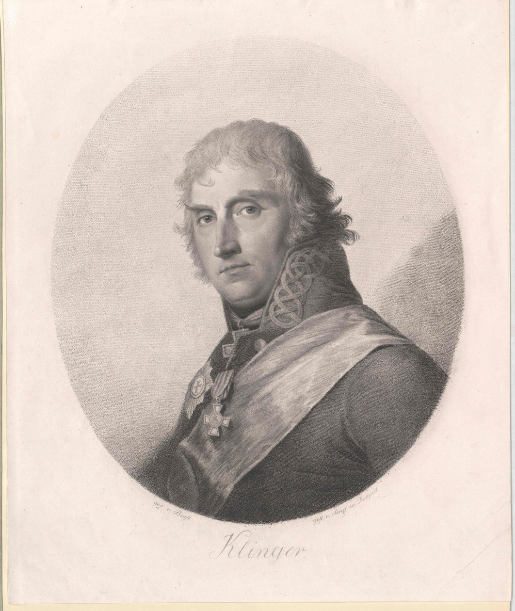 Frederic Maximilian von Klinger (print) af Artist Unknown