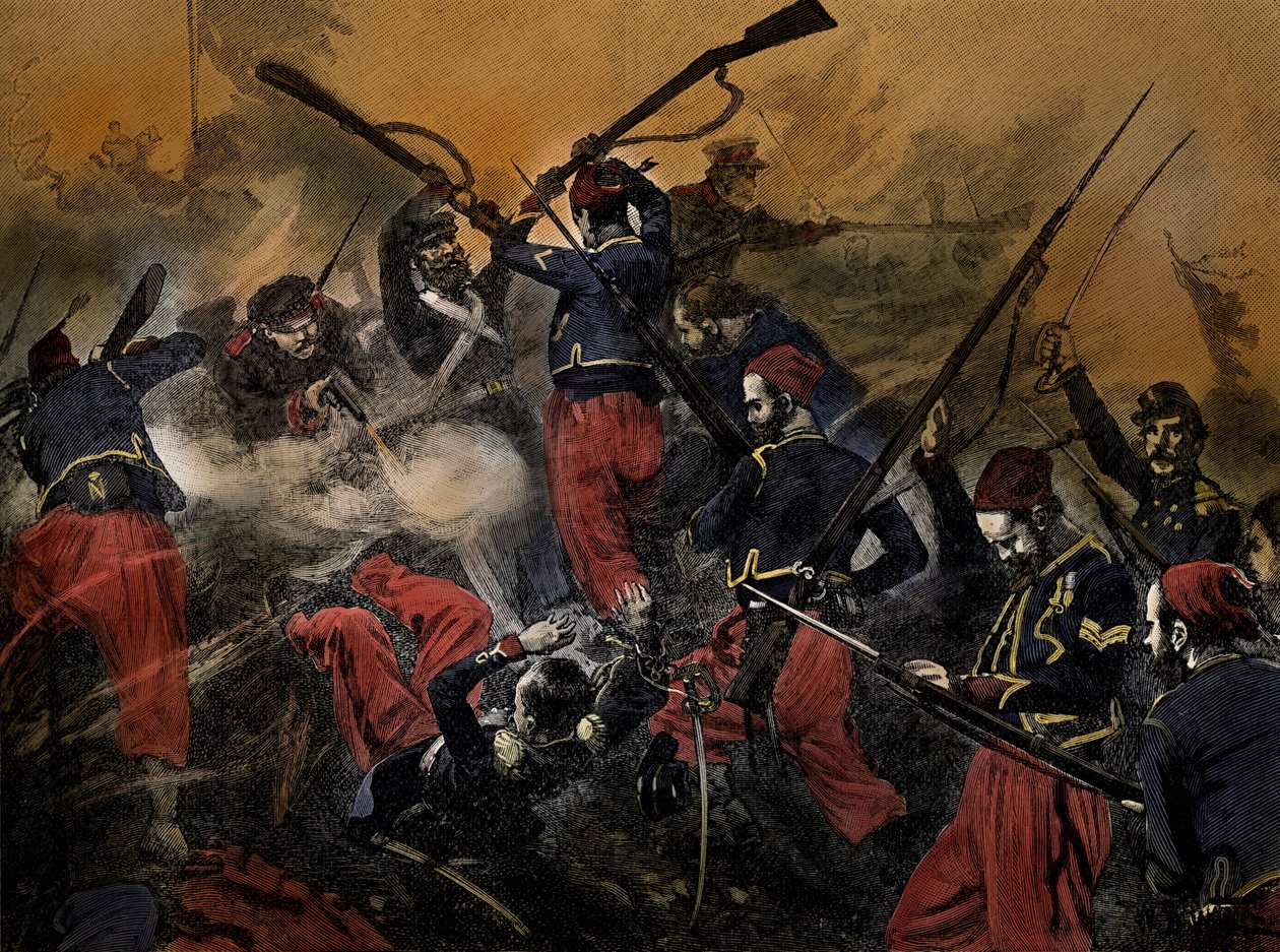 Franske soldater i slaget ved Malakoff, Krimkrigen, fra Cassell