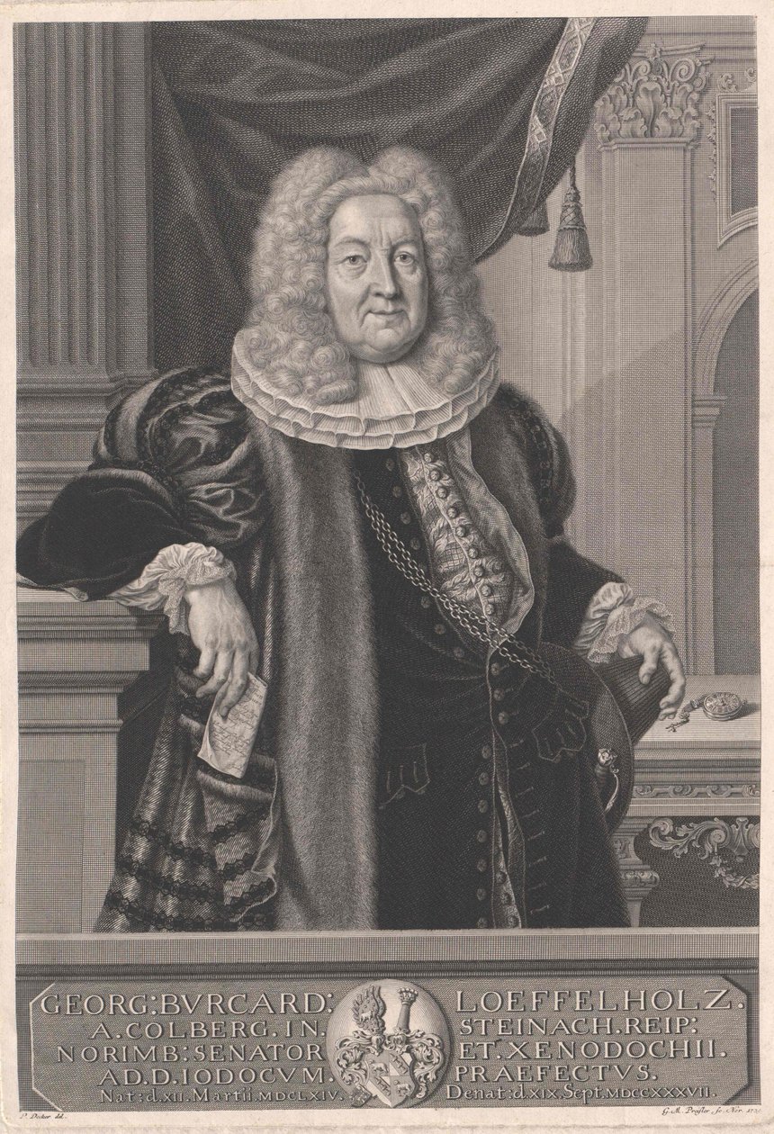 Georg Burkhard Loeffelholz von Colberg af Artist Unknown