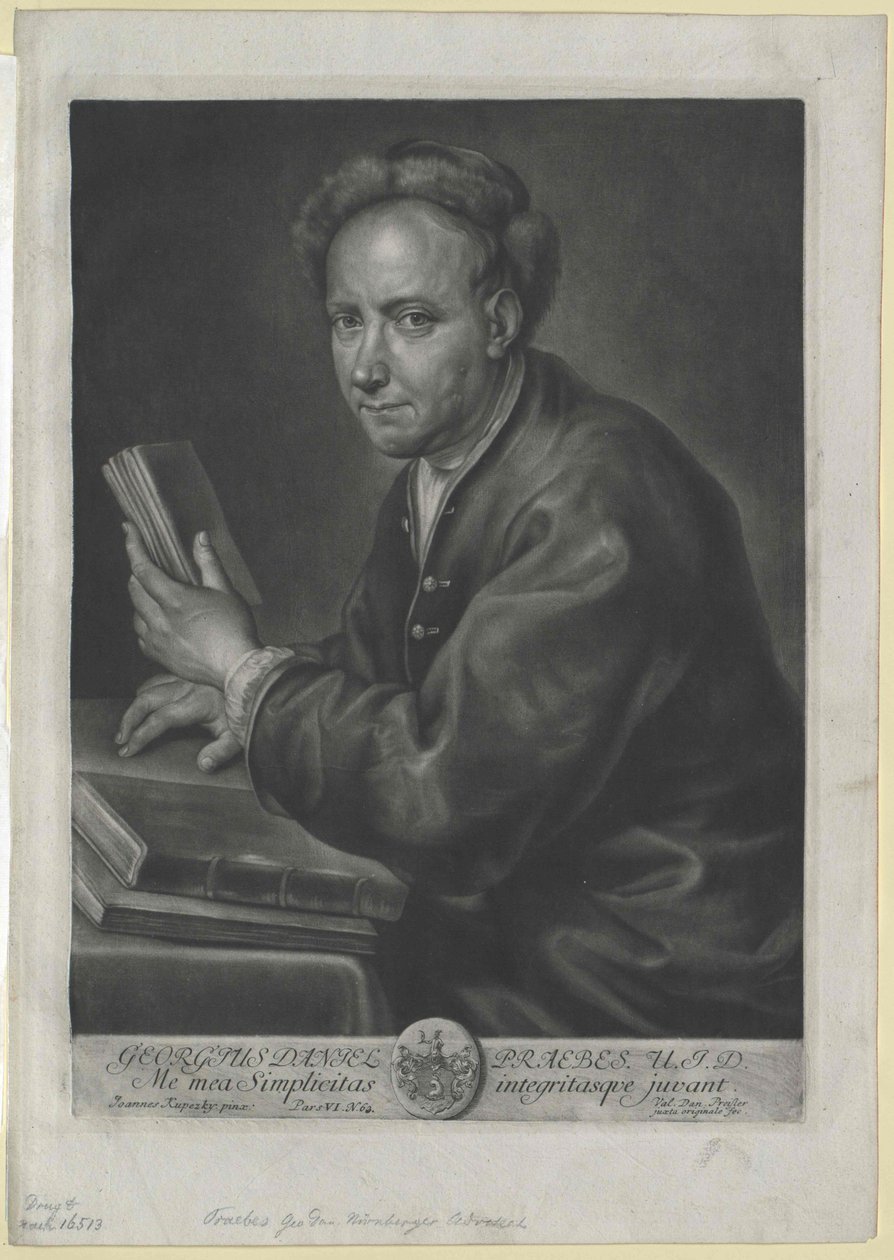 Georg Daniel Praebes af Artist Unknown
