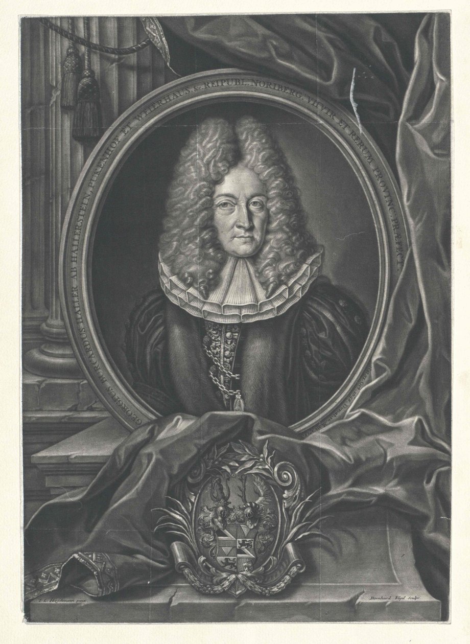 George Burkhard Haller von Hallerstein af Artist Unknown