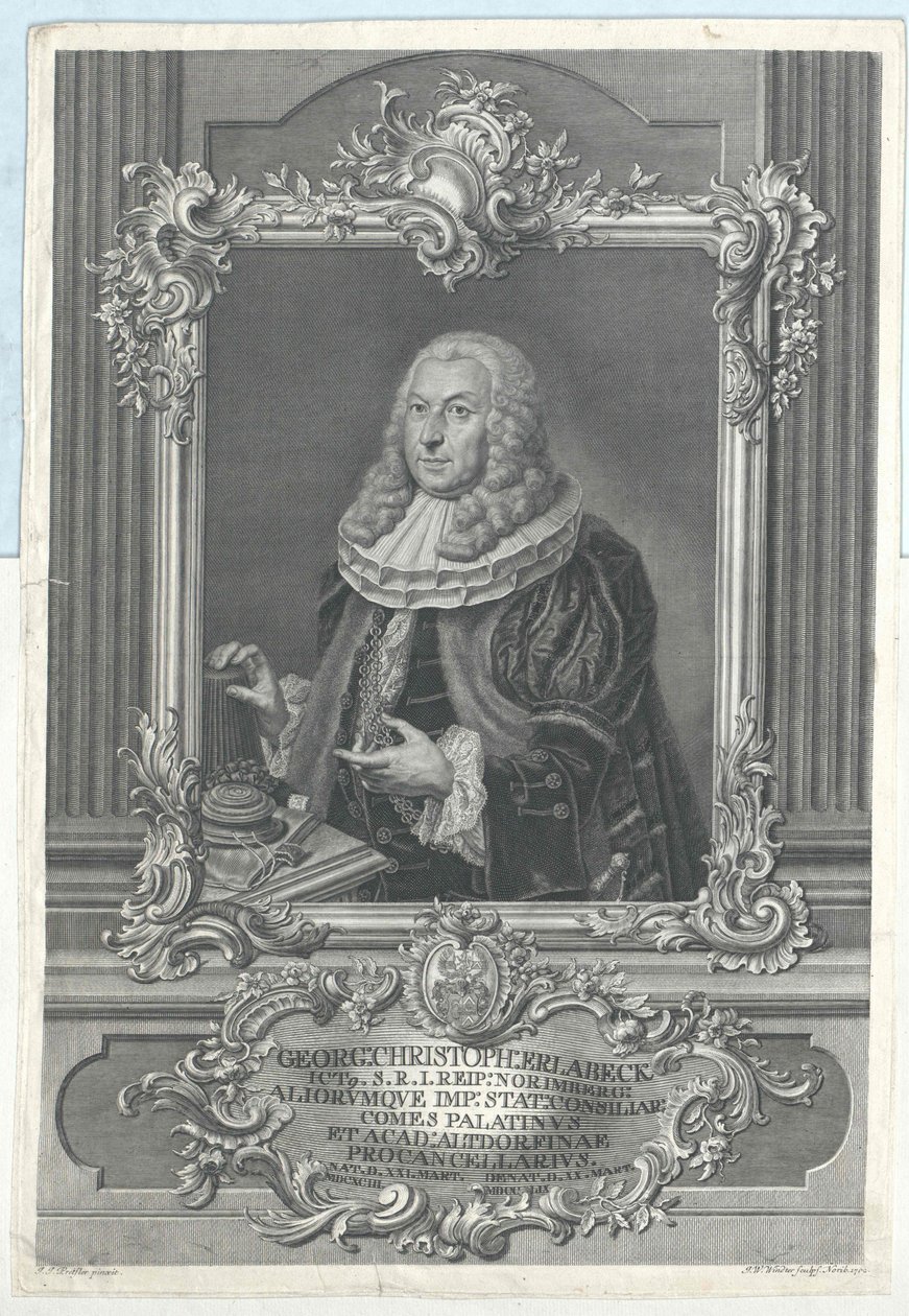 George Christoph Erlabeck af Artist Unknown