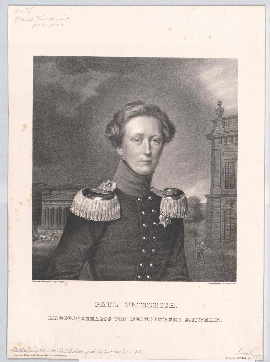Storhertug af Mecklenburg Paul Frederick af Artist Unknown