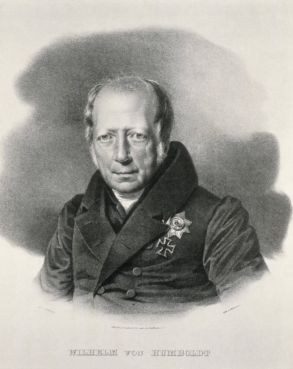 HUMBOLDT, Wilhem von (1767-1835). Tysk statsmand og filosof. Litografi. af Artist Unknown