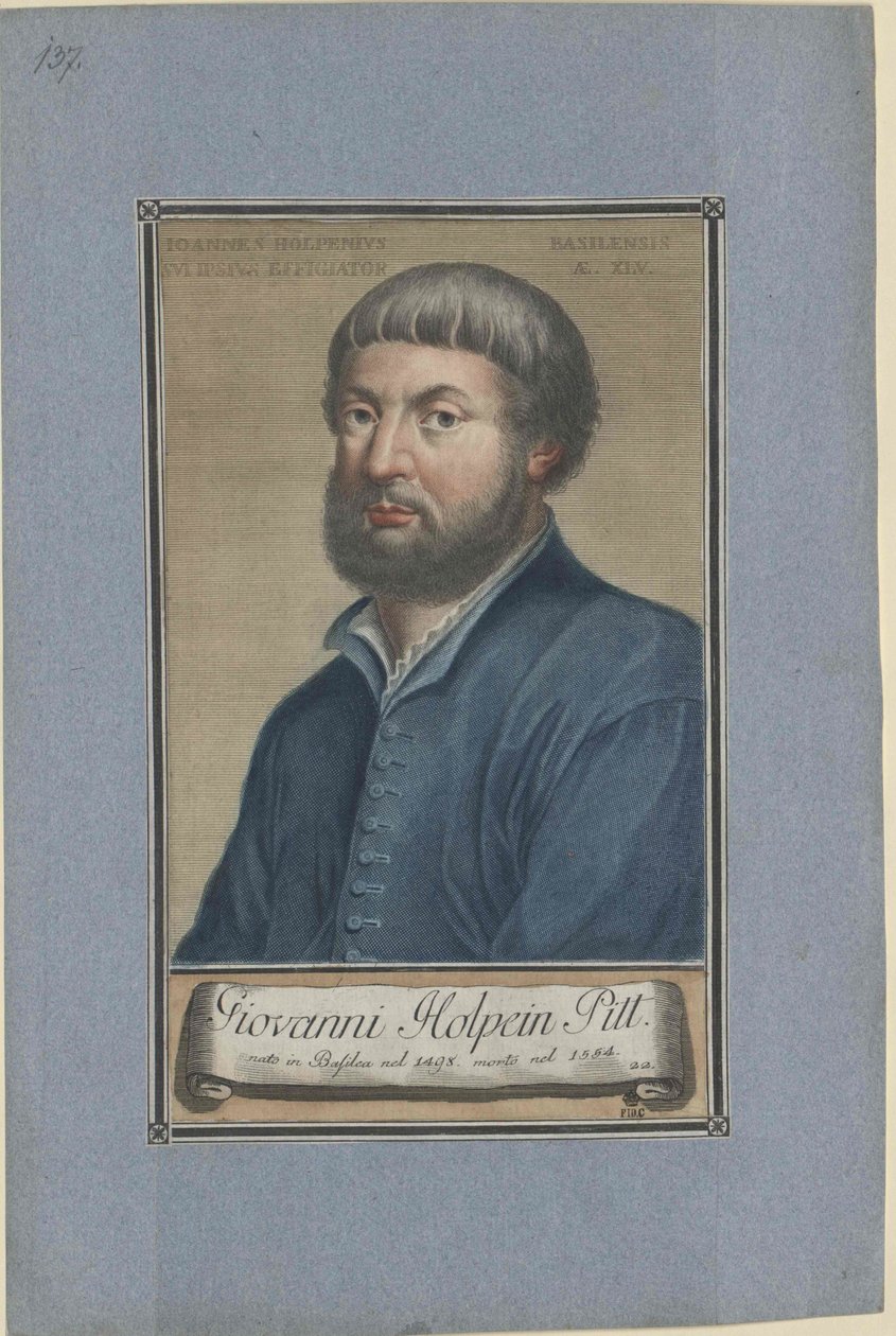 Hans Holbein (tryk) af Artist Unknown