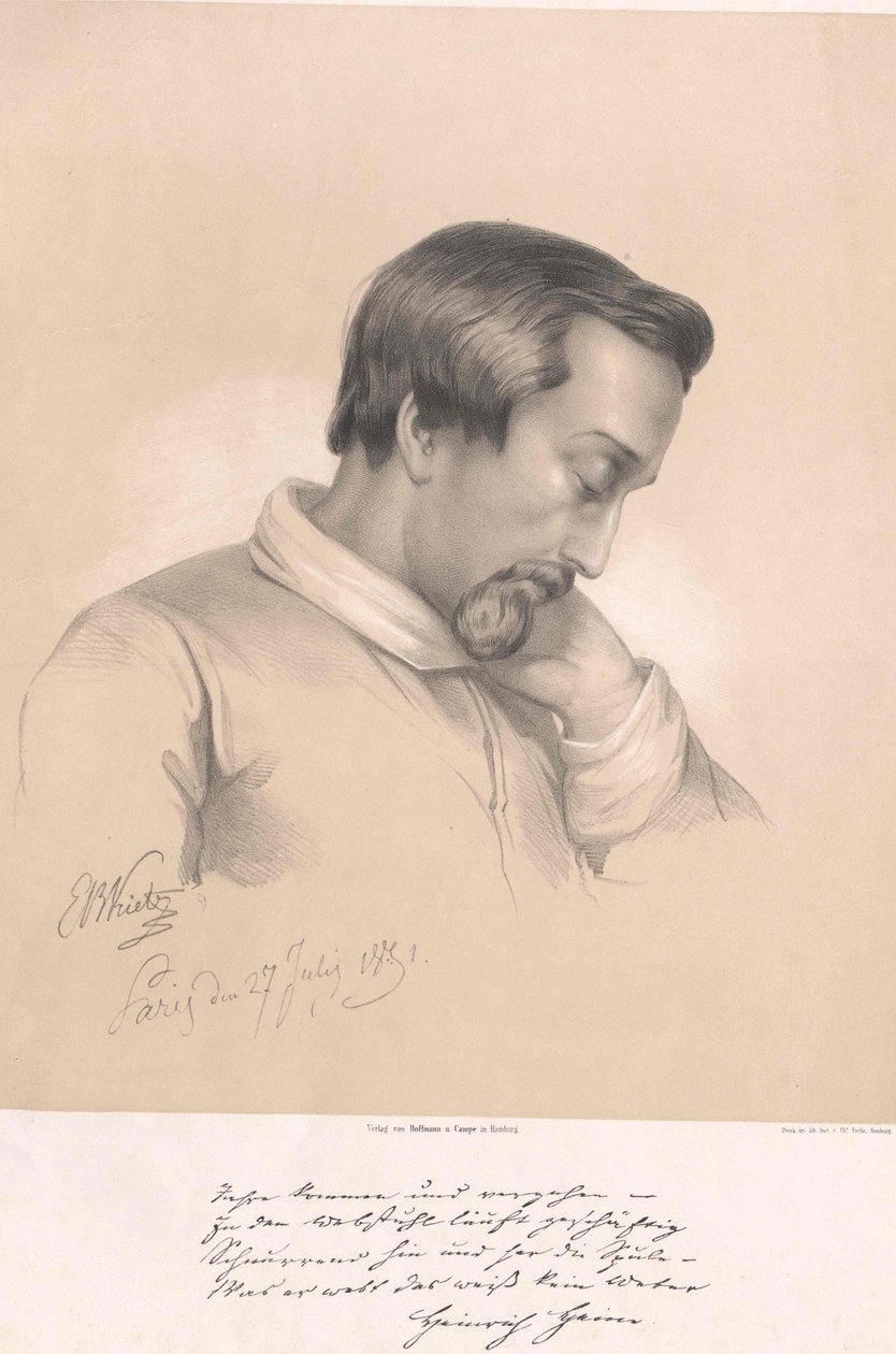 Heinrich Heine (tryk) af Artist Unknown