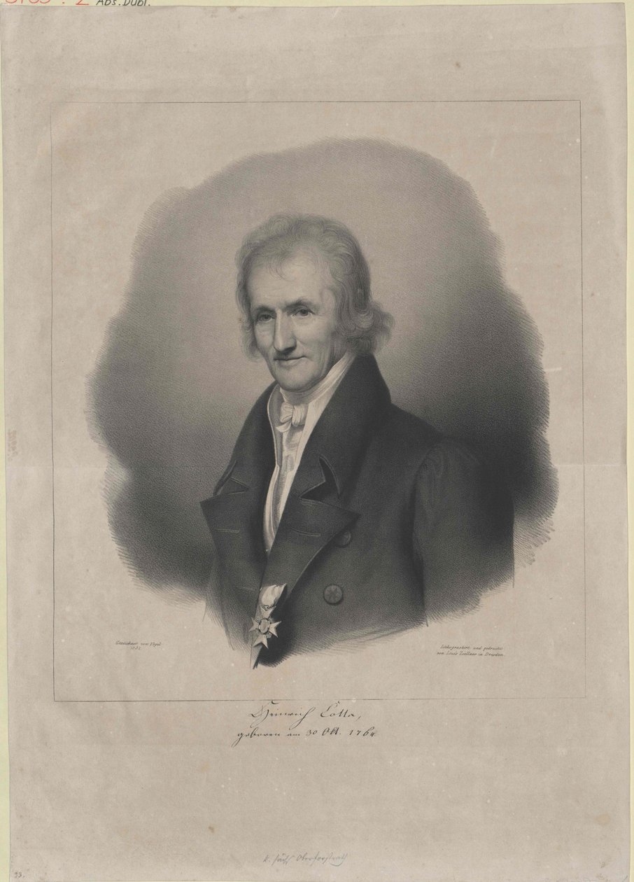 Heinrich von Cotta (tryk) af Artist Unknown