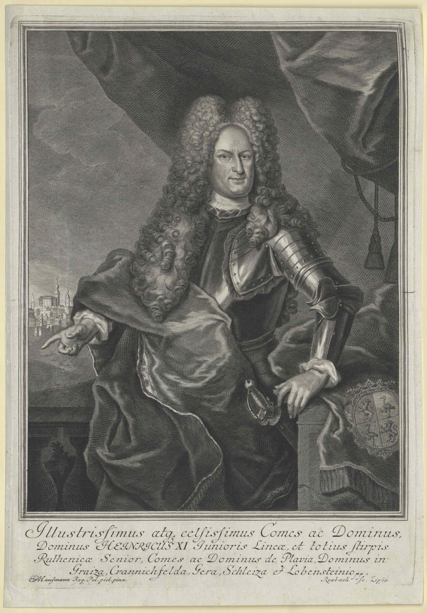 Henrik greve Reuss til Schleiz af Artist Unknown