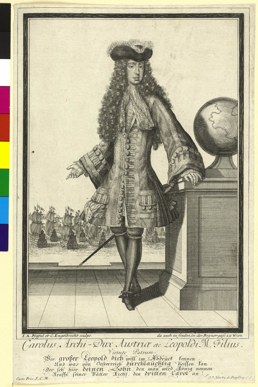 Den hellige romerske kejser Karl VI af Artist Unknown