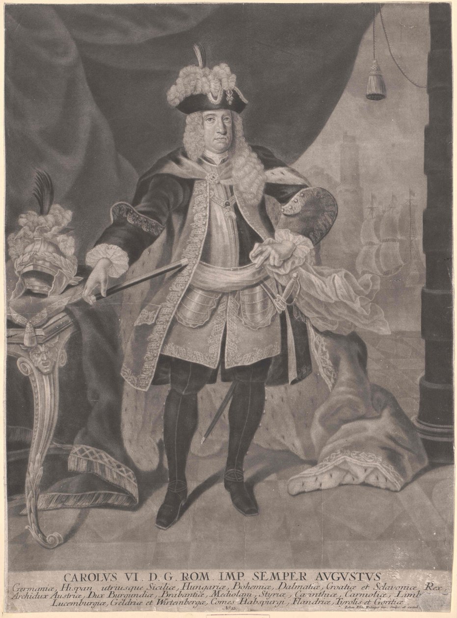Den hellige romerske kejser Karl VI af Artist Unknown