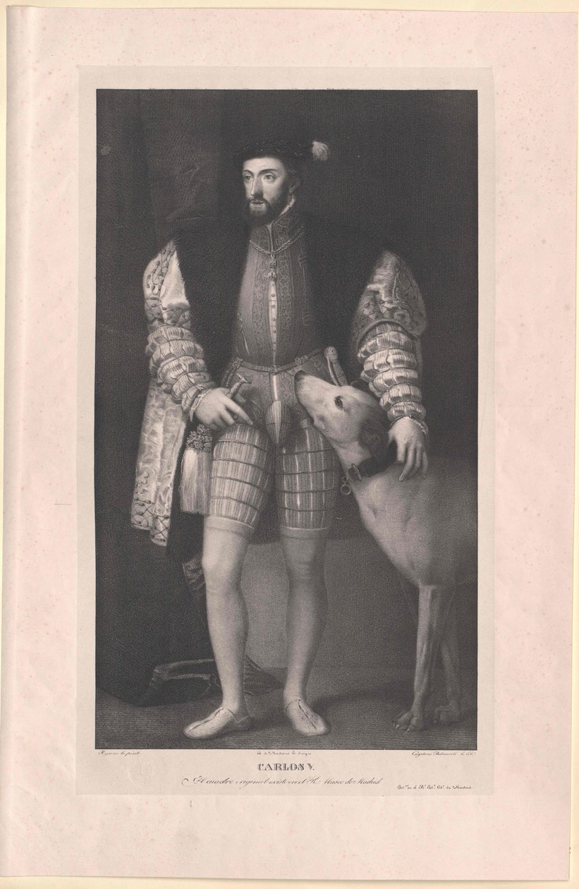 Den hellige romerske kejser Karl V. af Artist Unknown