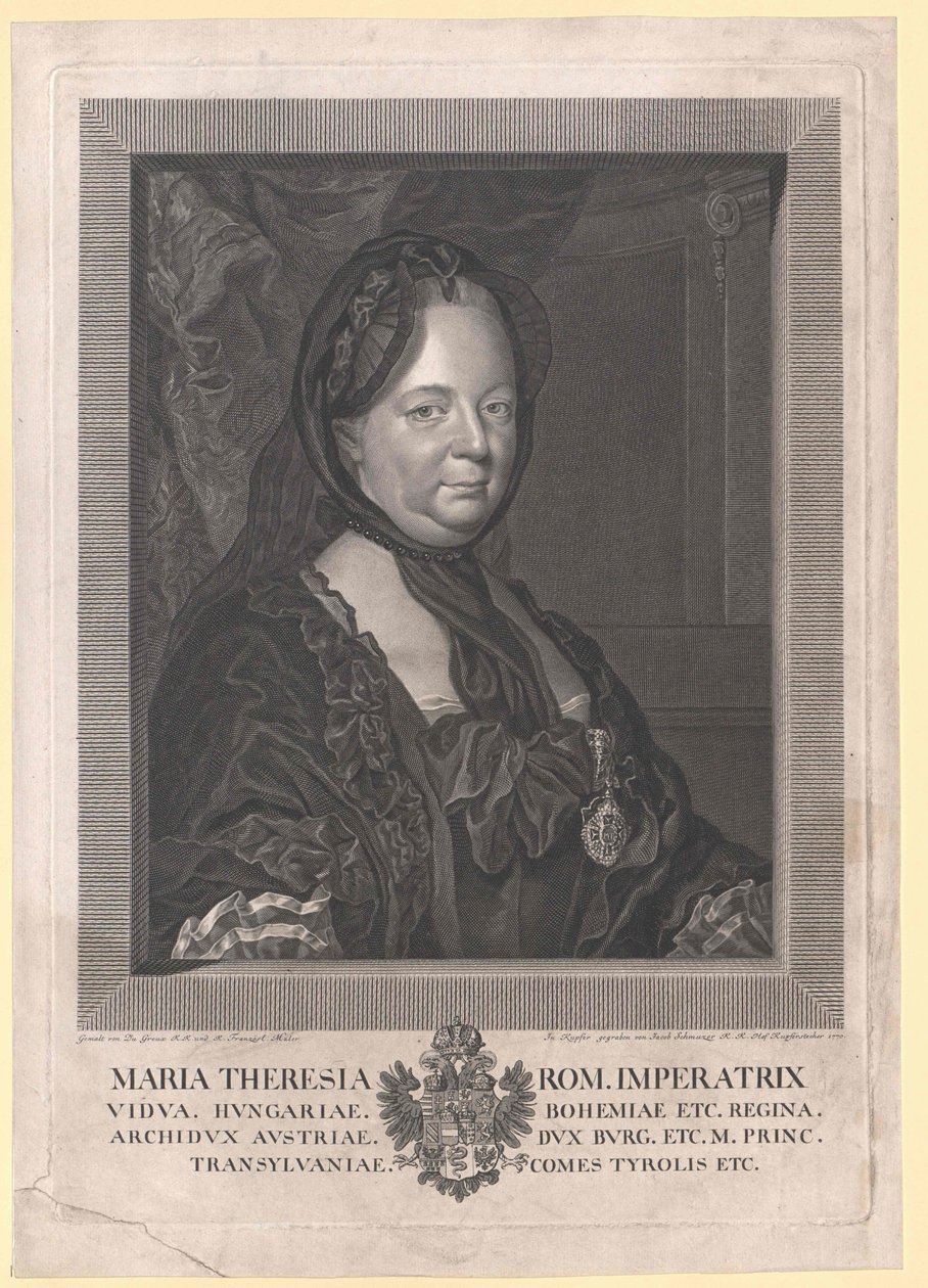 Den hellige romerske kejserinde Maria Theresia af Artist Unknown