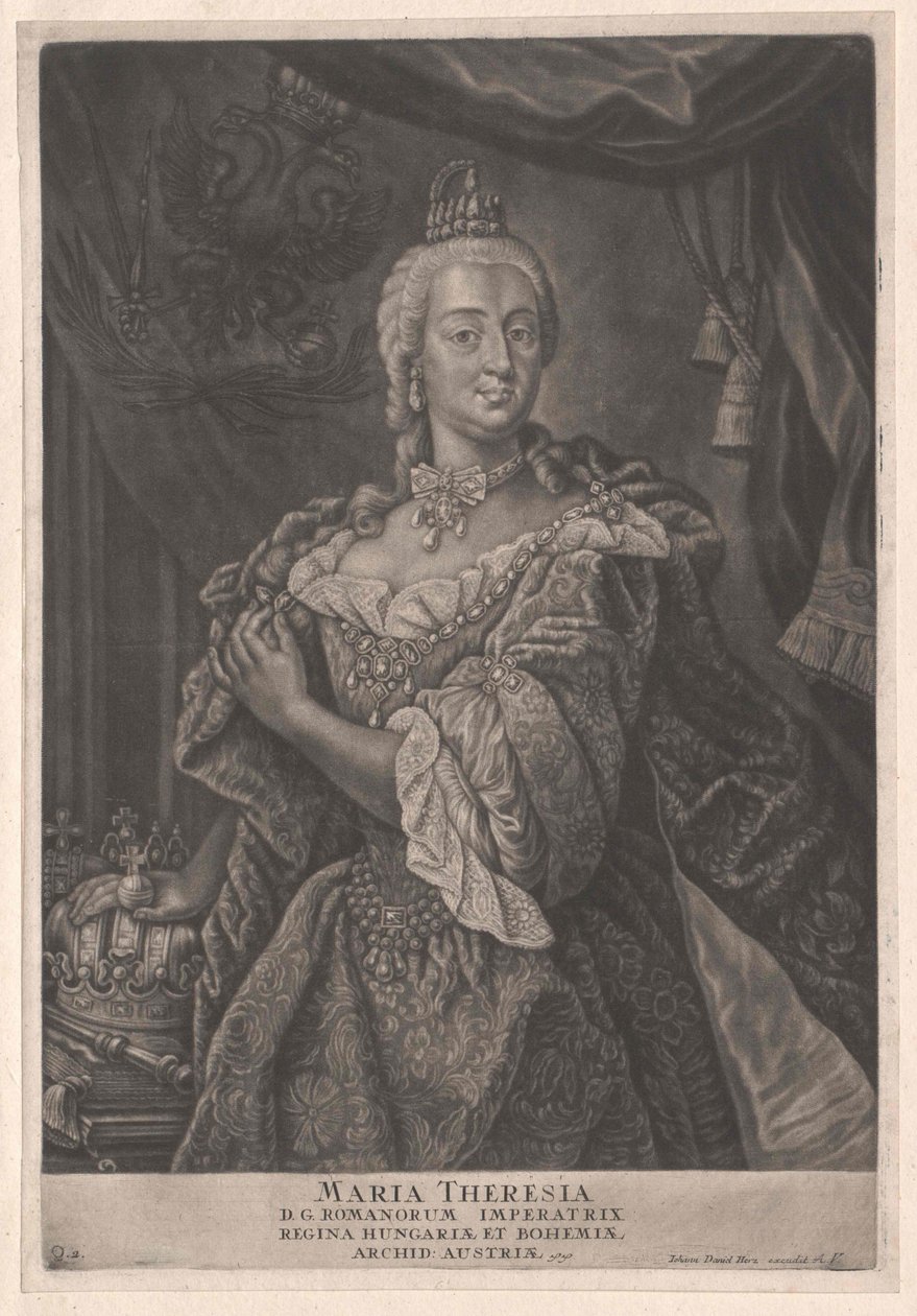 Den hellige romerske kejserinde Maria Theresia af Artist Unknown
