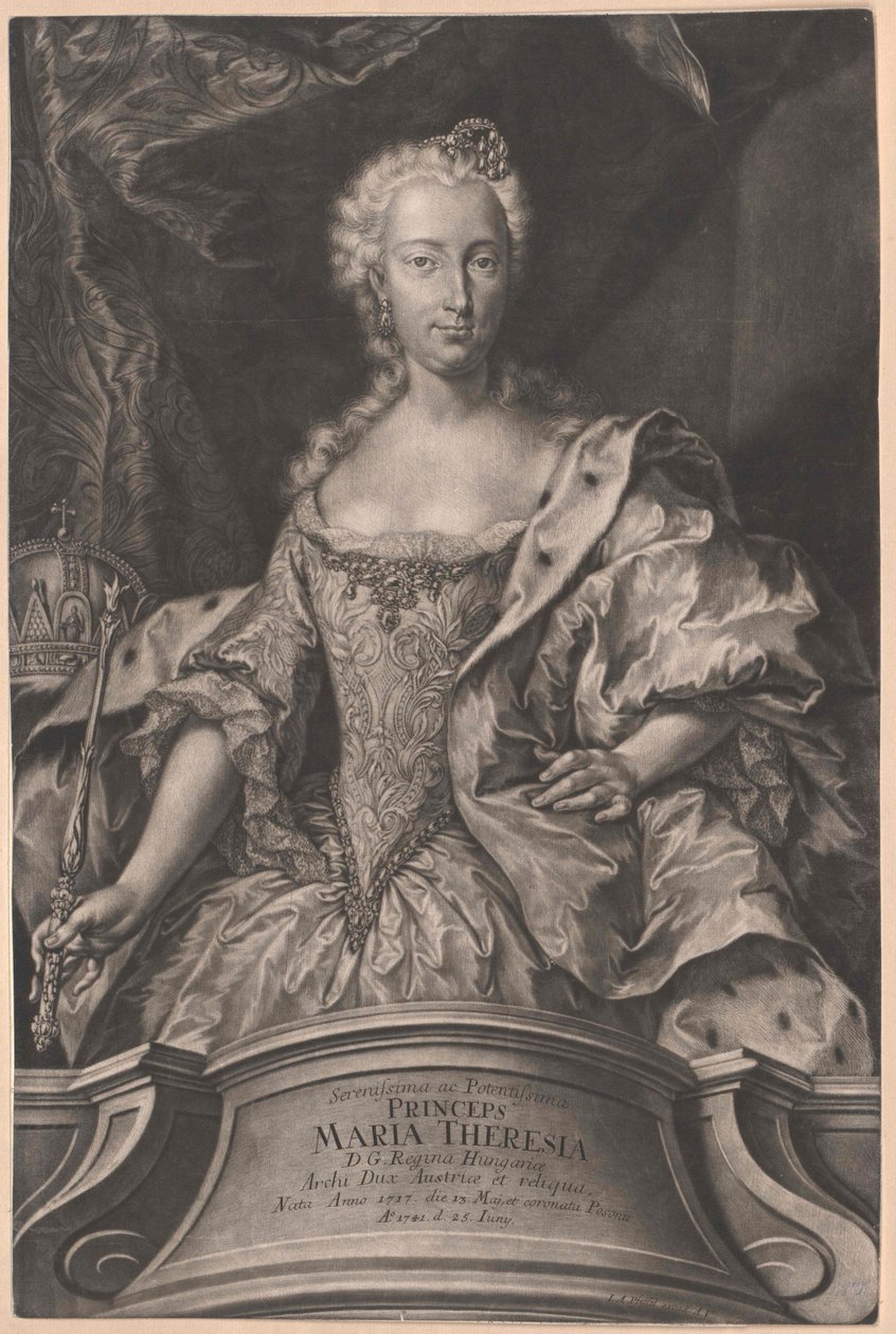 Den hellige romerske kejserinde Maria Theresia af Artist Unknown