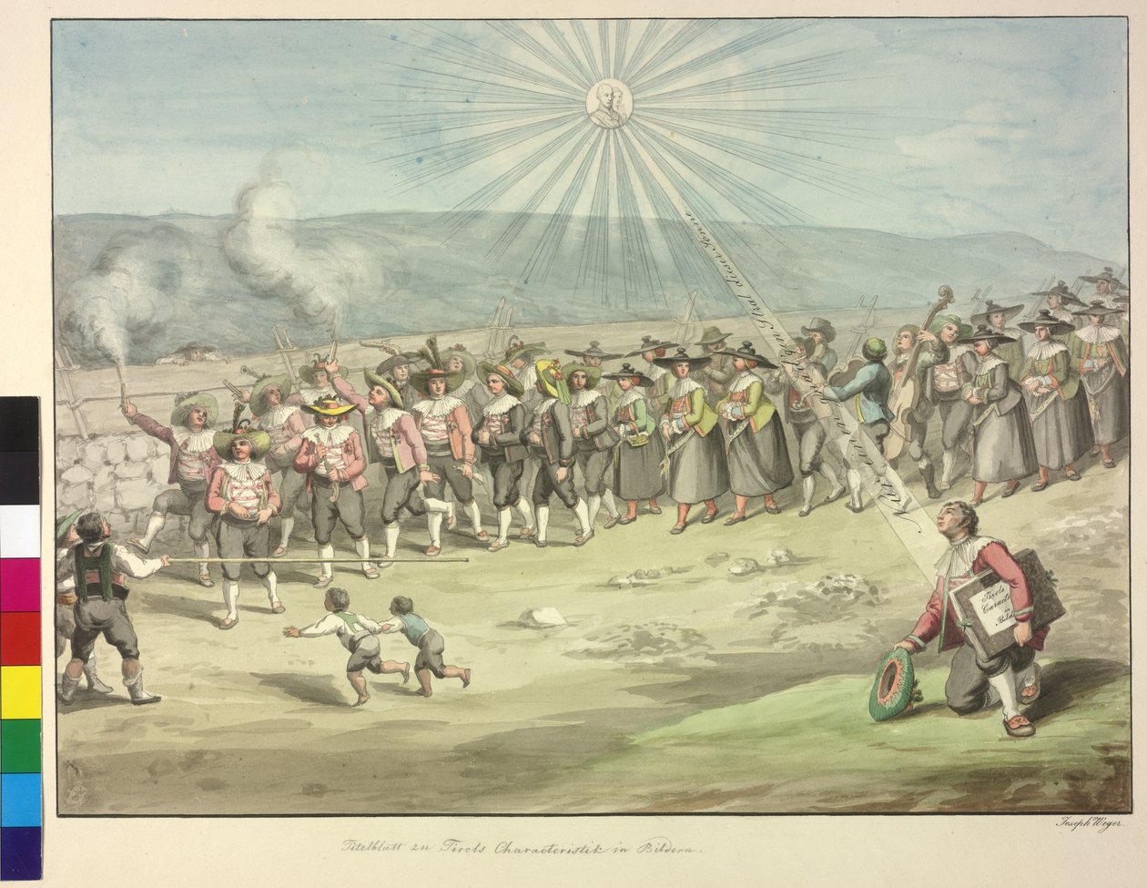 Hyldest til kejser Franz I fra tyrolerne af Artist Unknown