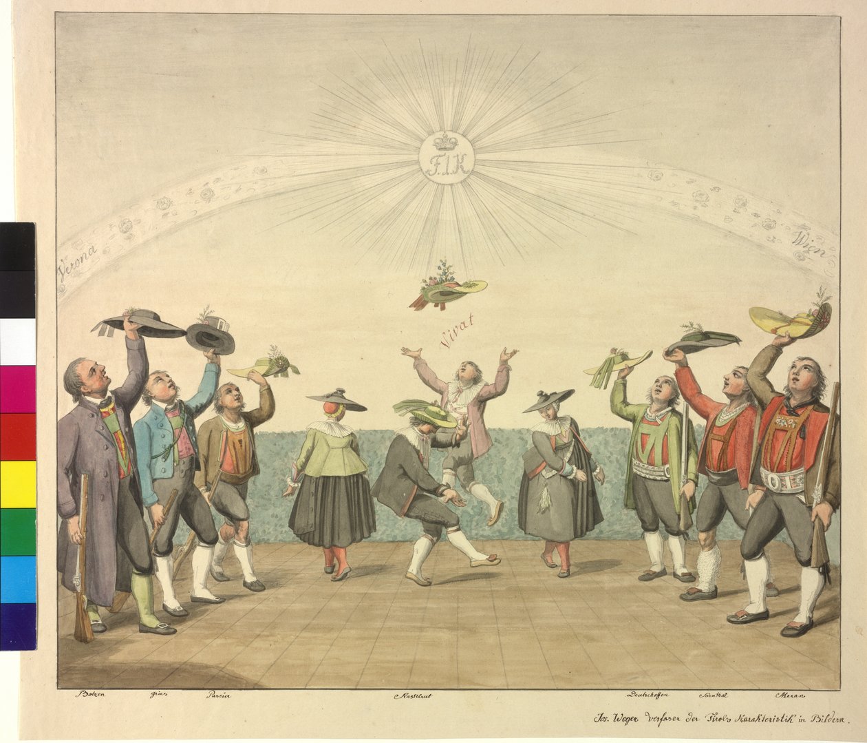 Hyldest til kejser Franz I af tyrolerne af Artist Unknown