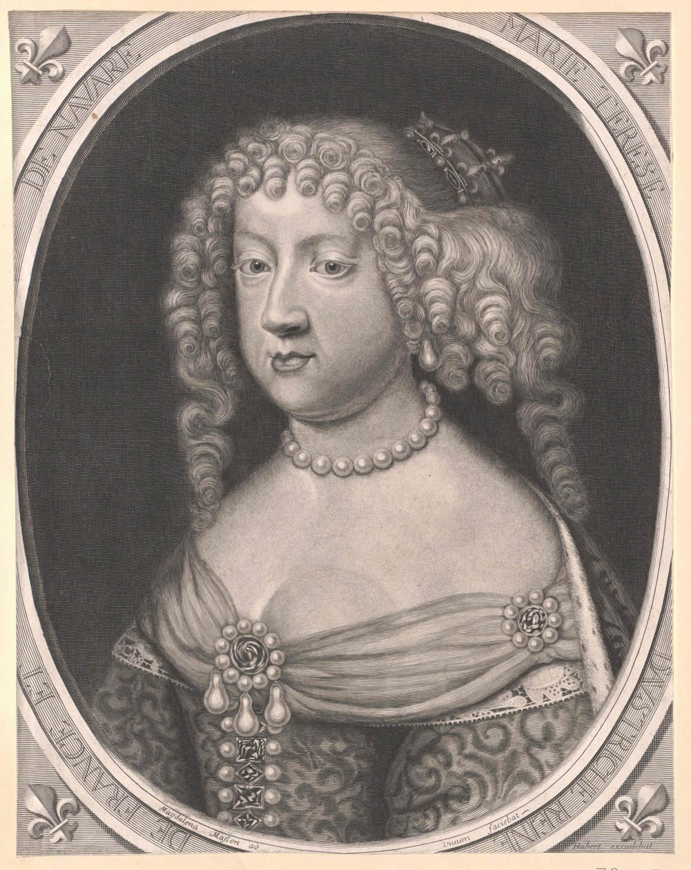 Infanta af Spanien Maria Theresia (print) af Artist Unknown