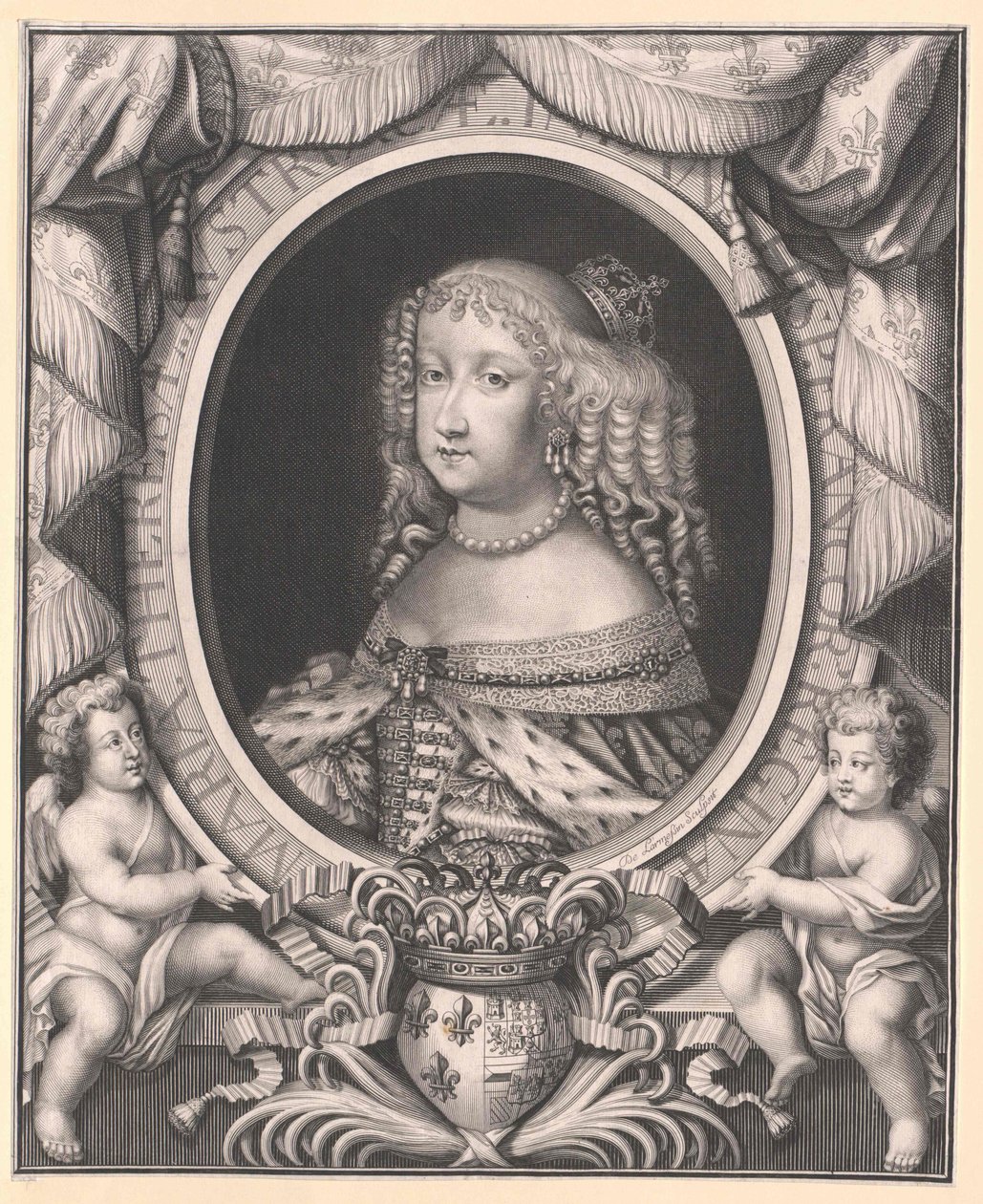 Infanta af Spanien Maria Theresia (print) af Artist Unknown