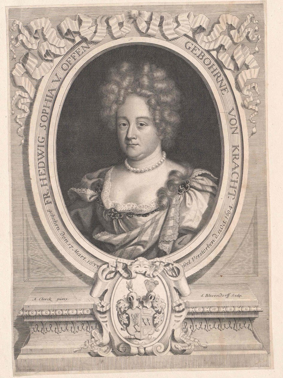 Jadwiga Sophia von Kracht (tryk) af Artist Unknown