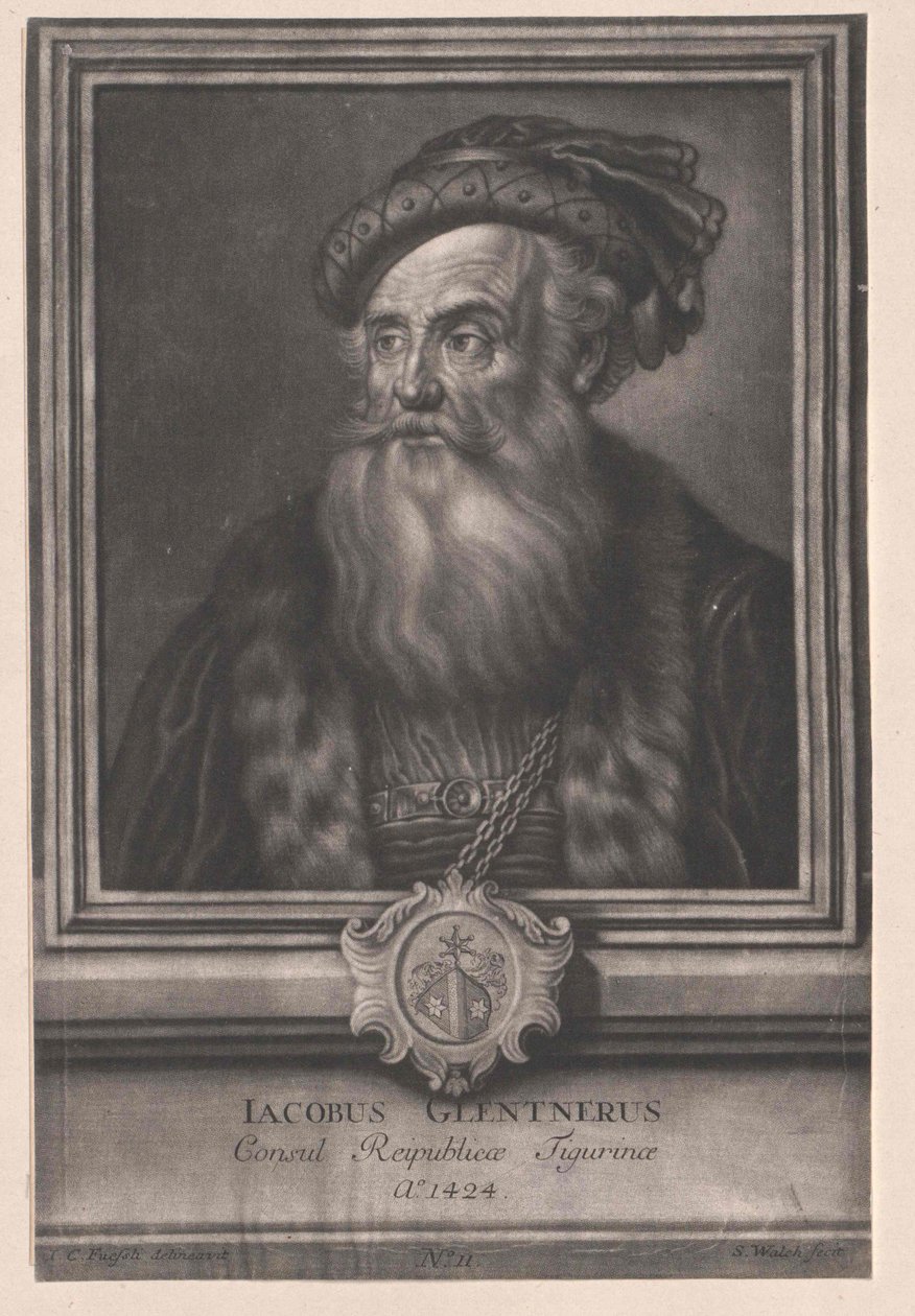 Jakob Glentner (print) af Artist Unknown