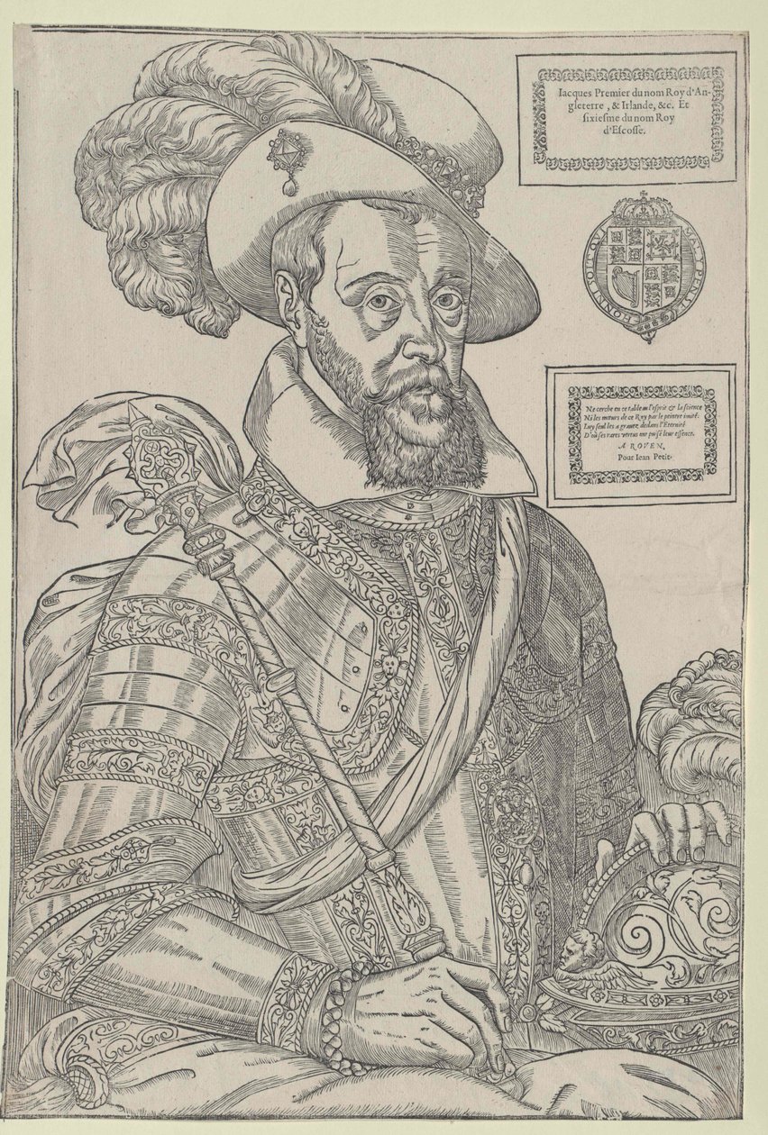 Jakob I konge af England, af Artist Unknown