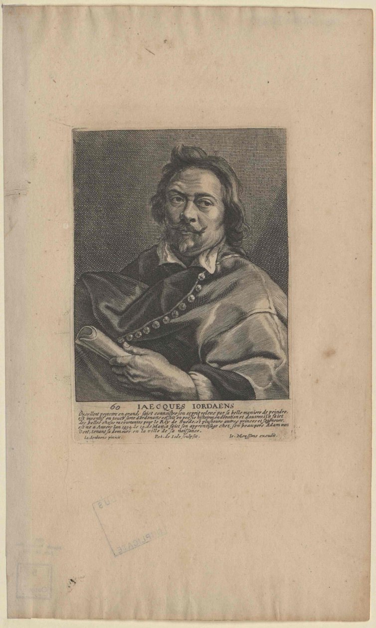 Jakob Jordaens (print) af Artist Unknown