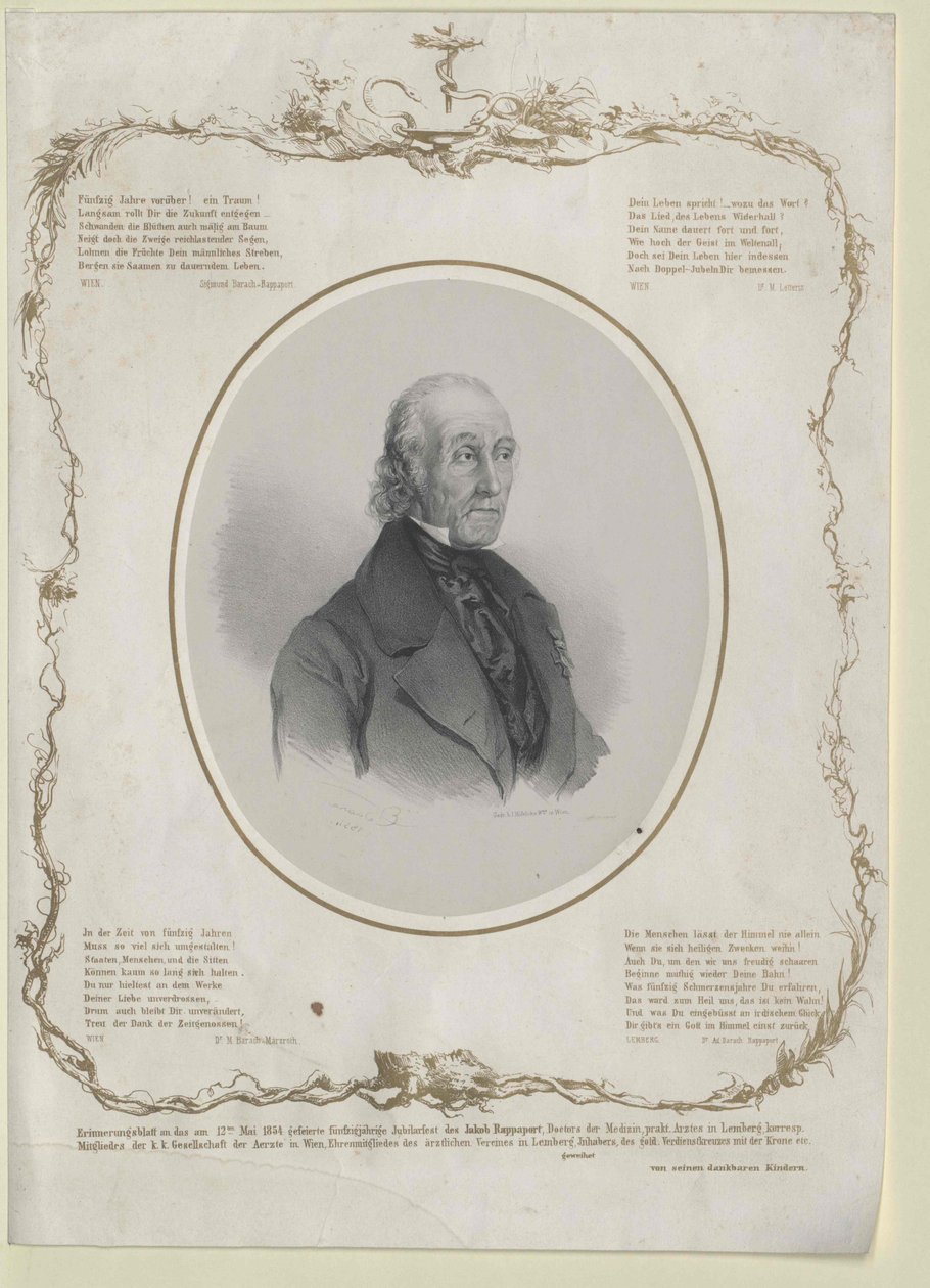 Jakob Rappaport (print) af Artist Unknown