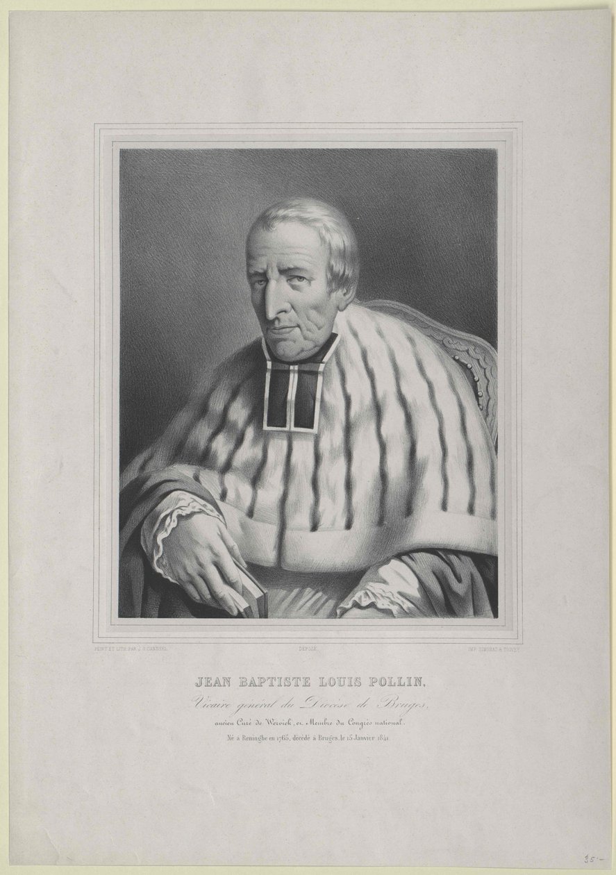 Jean Baptiste Louis Pollin af Artist Unknown