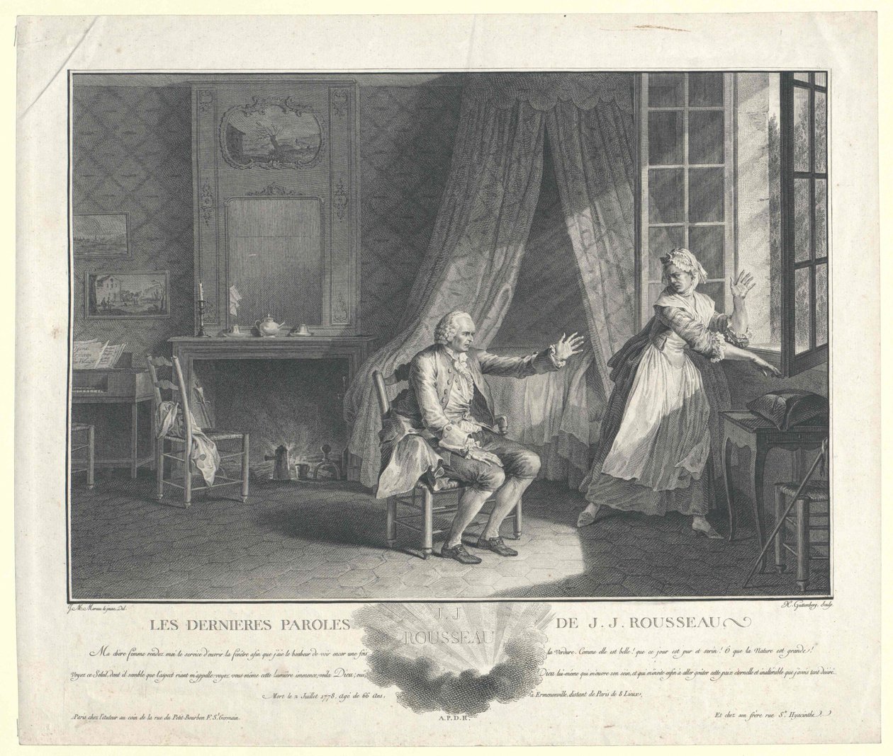 Jean Jacques Rousseau af Artist Unknown
