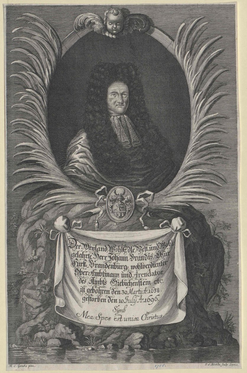 Johann Brandis (print) af Artist Unknown