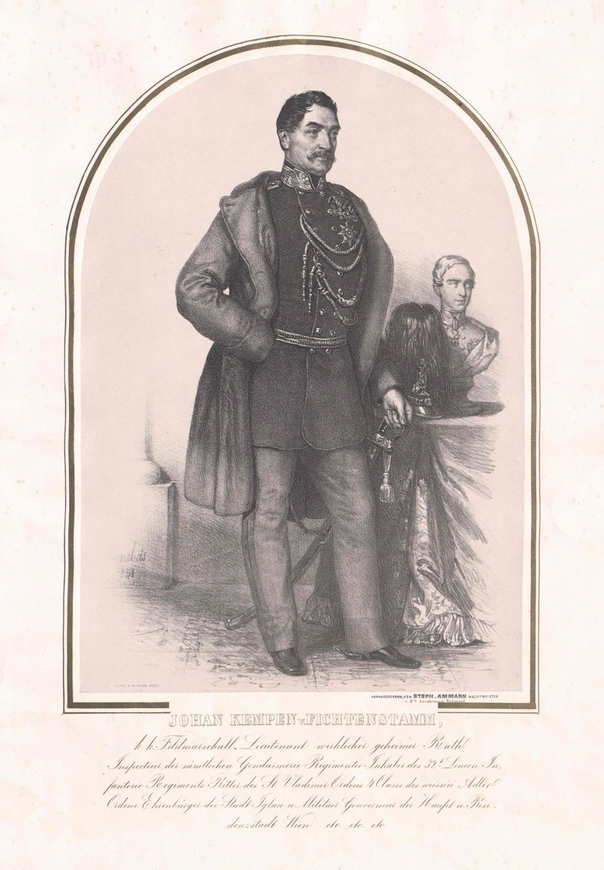 Johann Franz baron Kempen von Fichtenstamm af Artist Unknown