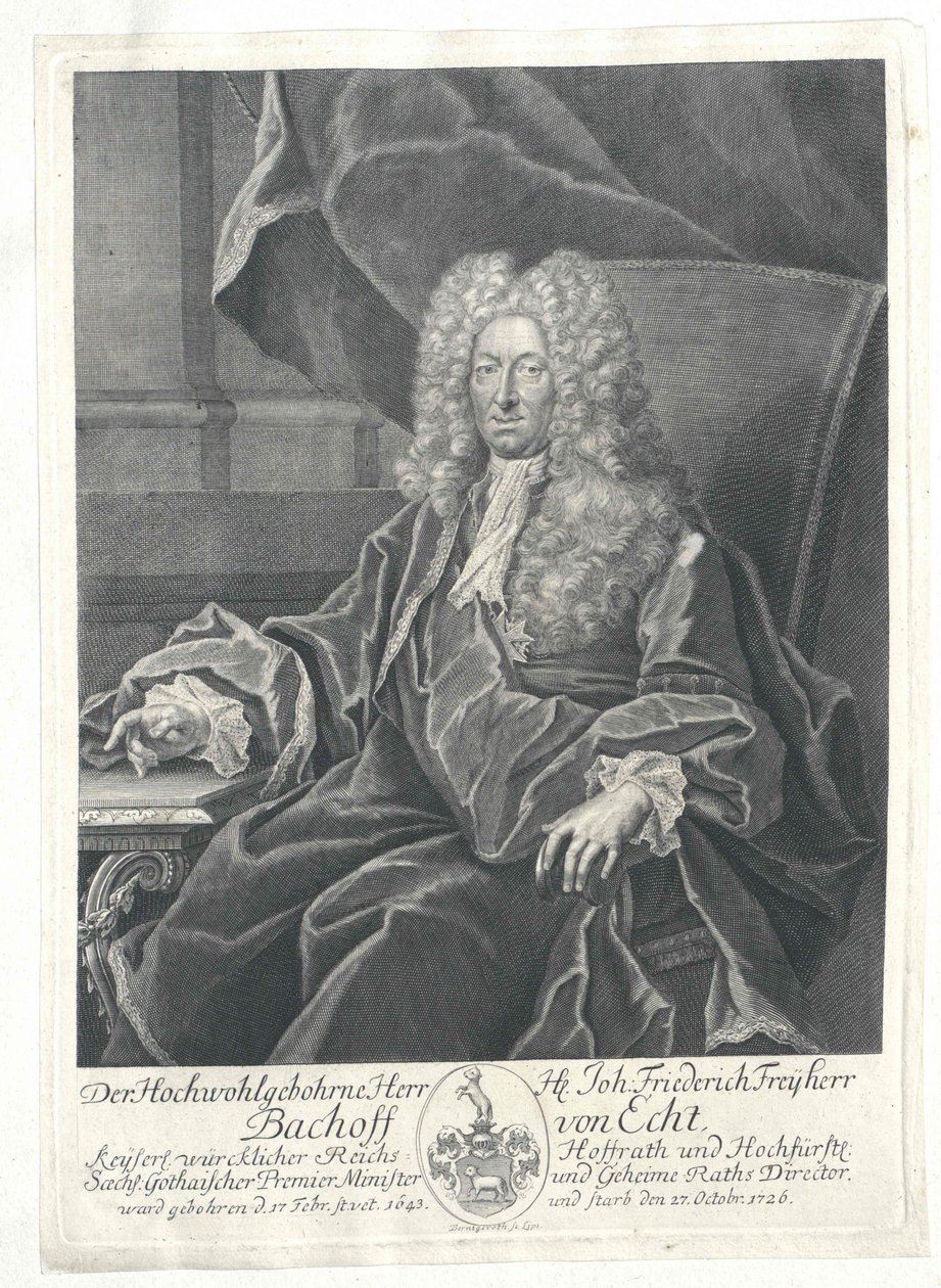 Johann Frederick baron Bachoff af livagtig af Artist Unknown