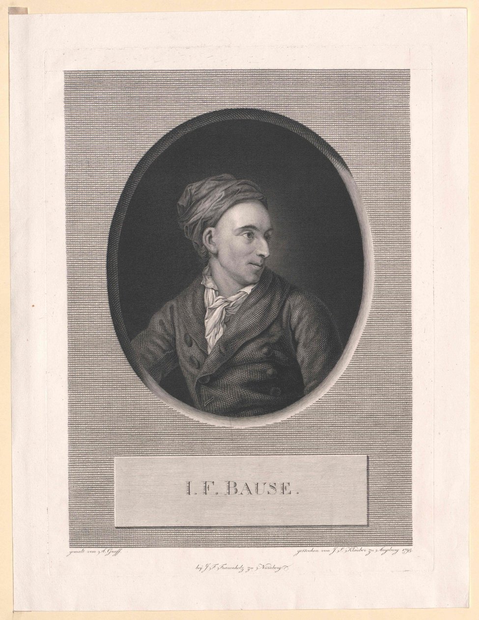 Johann Friedrich Bause af Artist Unknown