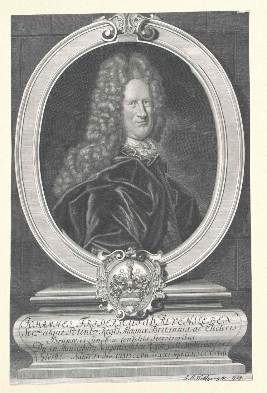 Johann Friedrich von Alvensleben (tryk) af Artist Unknown