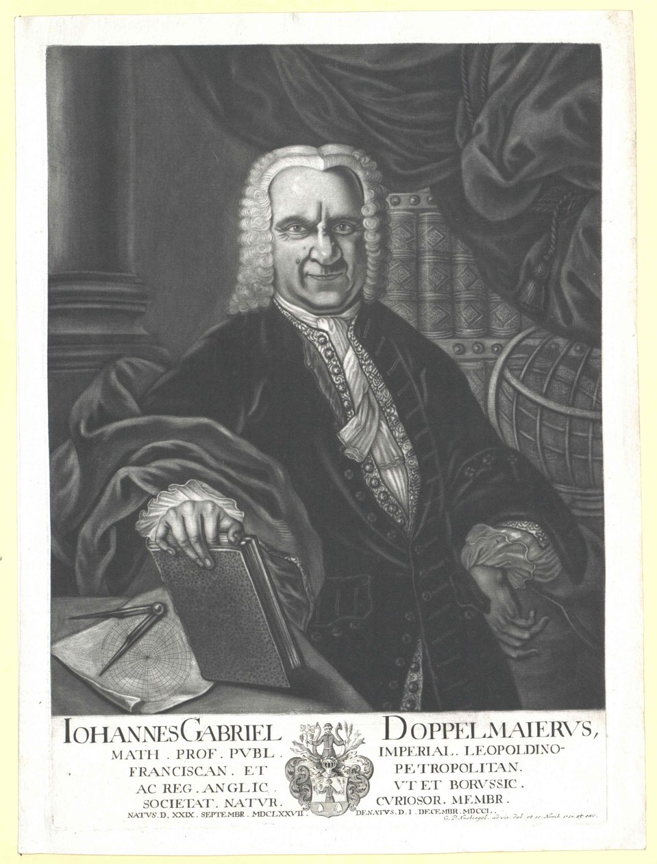 Johann Gabriel Doppelmayr af Artist Unknown