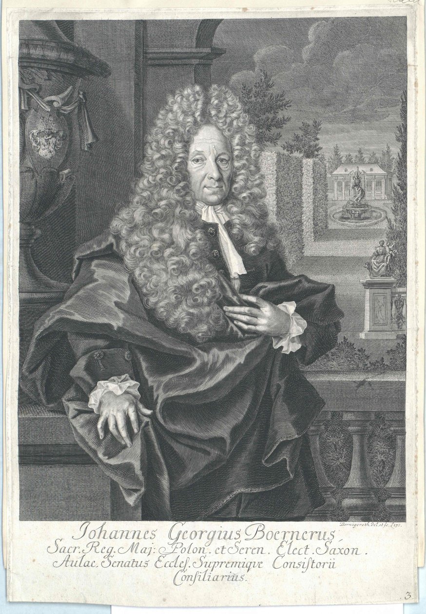 Johann Georg Boerner af Artist Unknown