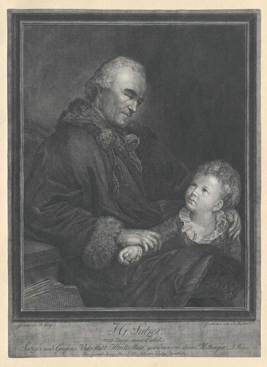 Johann Georg Sulzer af Artist Unknown
