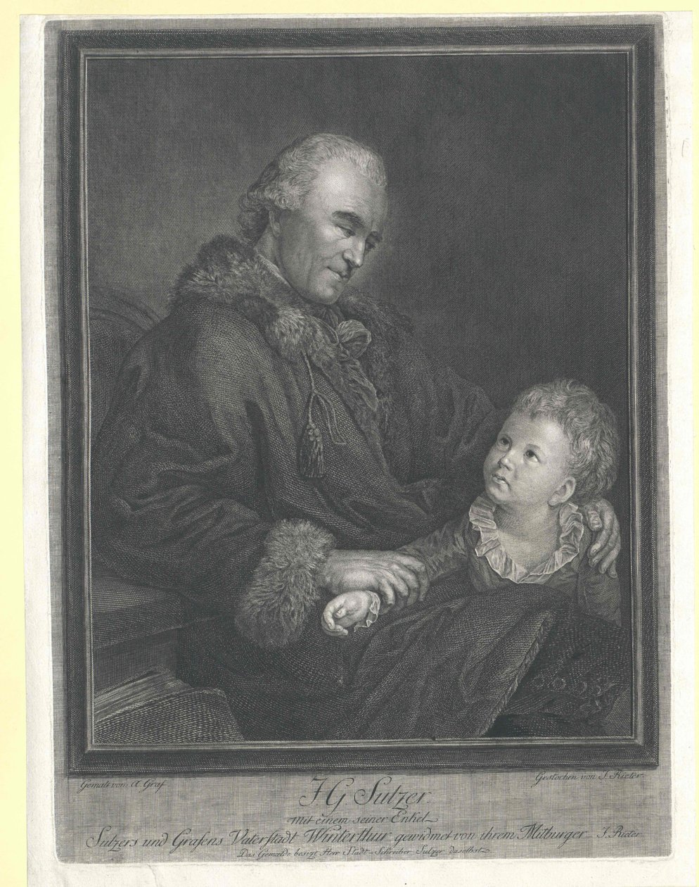 Johann Georg Sulzer af Artist Unknown