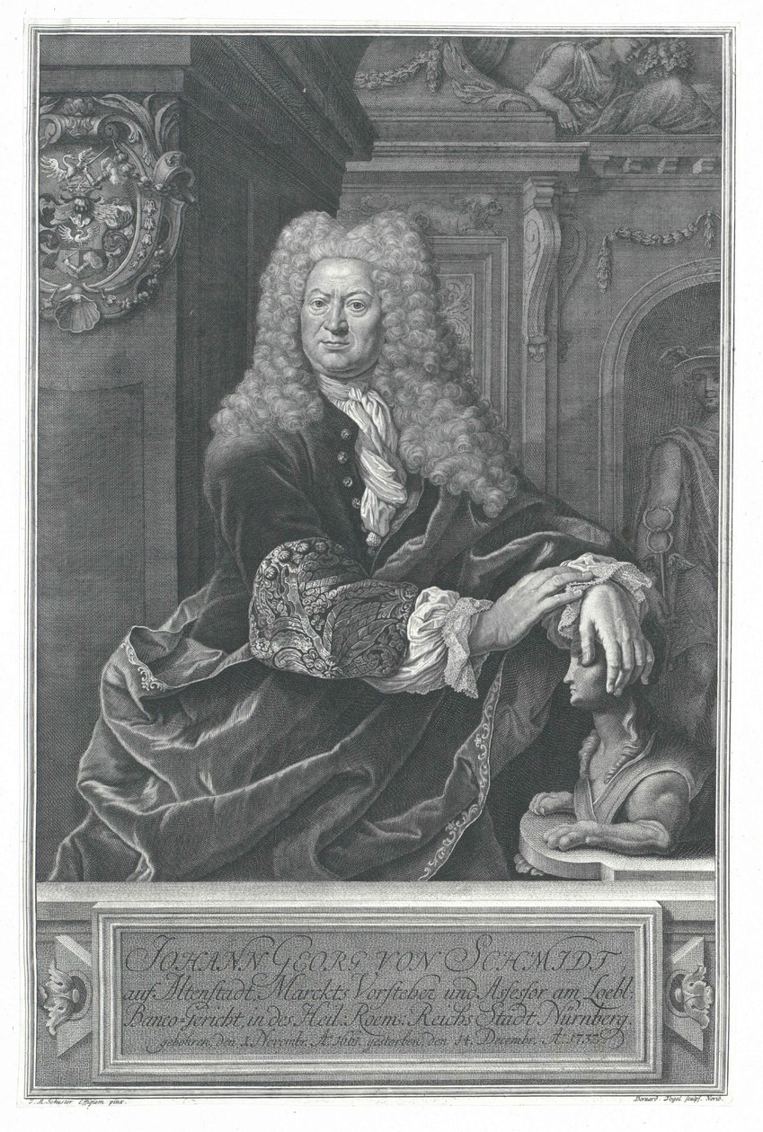 Johann Georg von Schmidt i Altenstadt af Artist Unknown