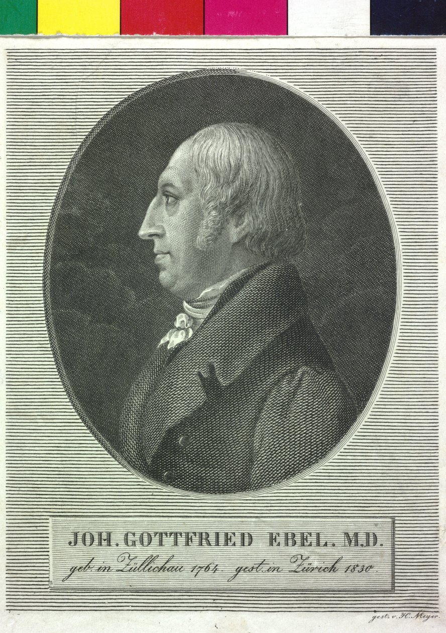 Johann Gottfried Ebel af Artist Unknown