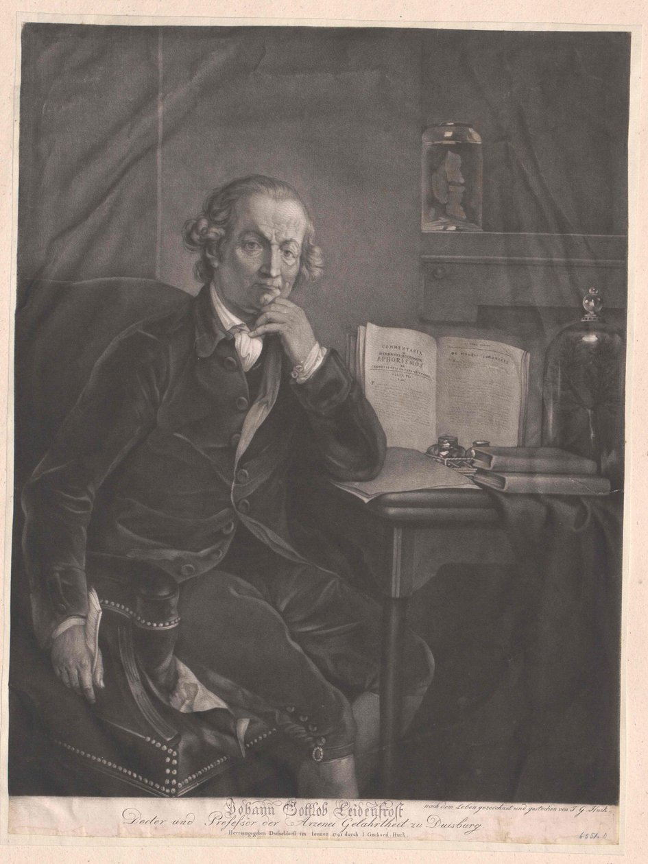 Johann Gottlob Leidenfrost af Artist Unknown