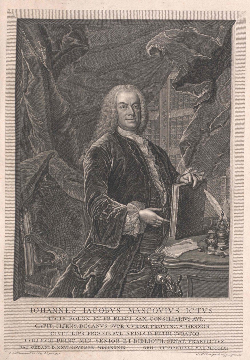 Johann Jakob Mascov af Artist Unknown