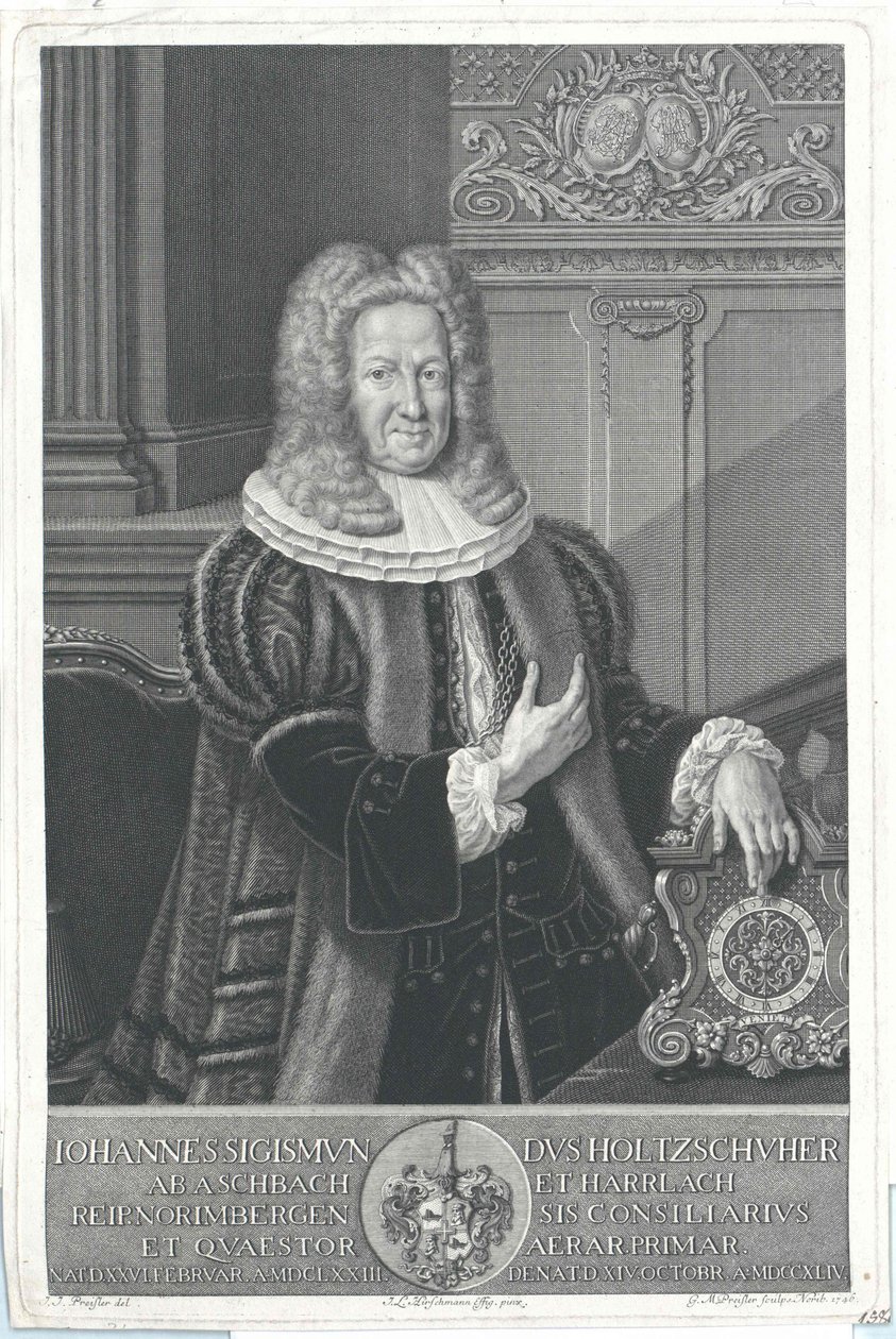Johann Sigismund Holzschuher af Aspach og Harrlach af Artist Unknown