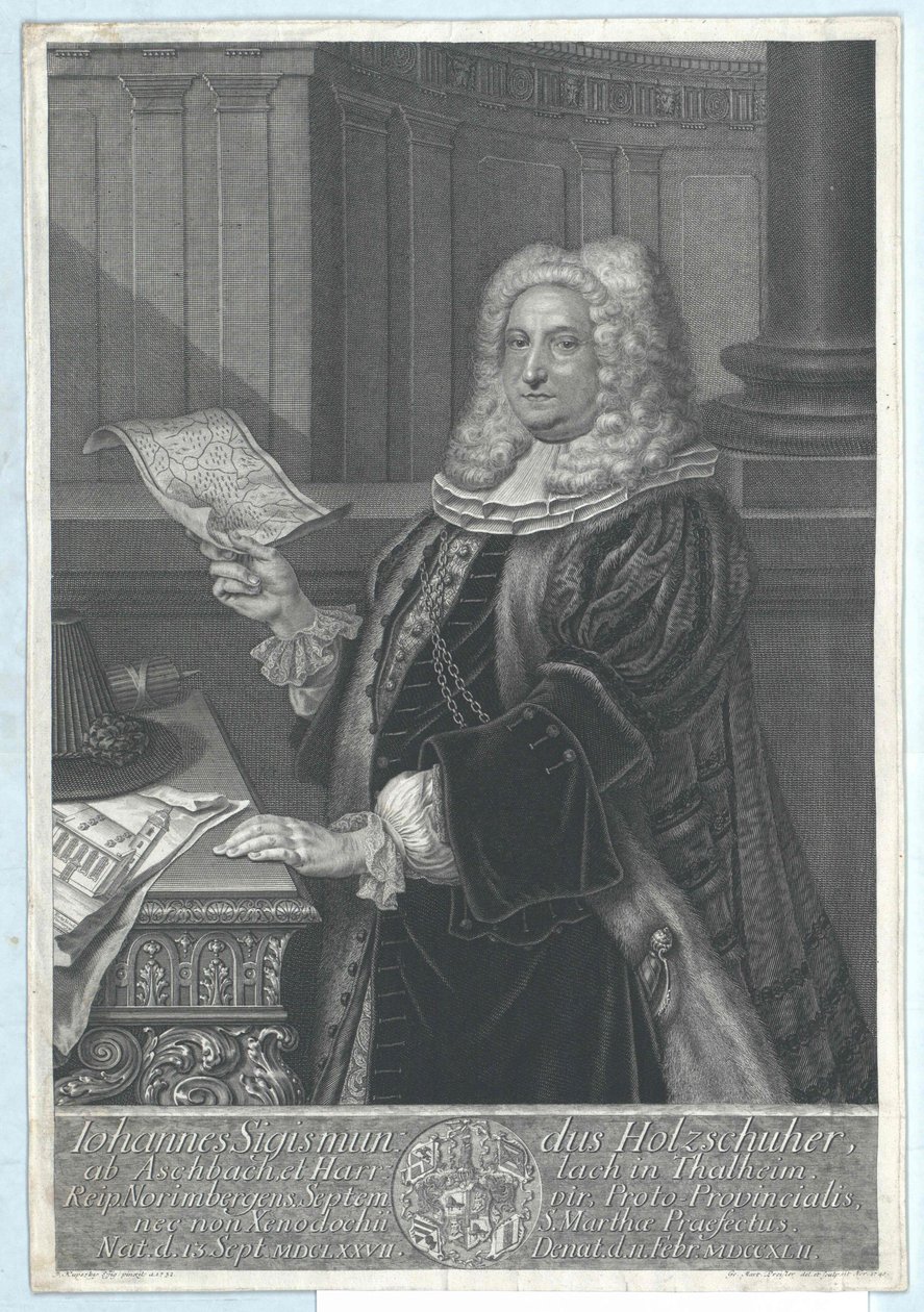 Johann Sigismund Holzschuher von Aspach og Harrlach på Thalheim af Artist Unknown