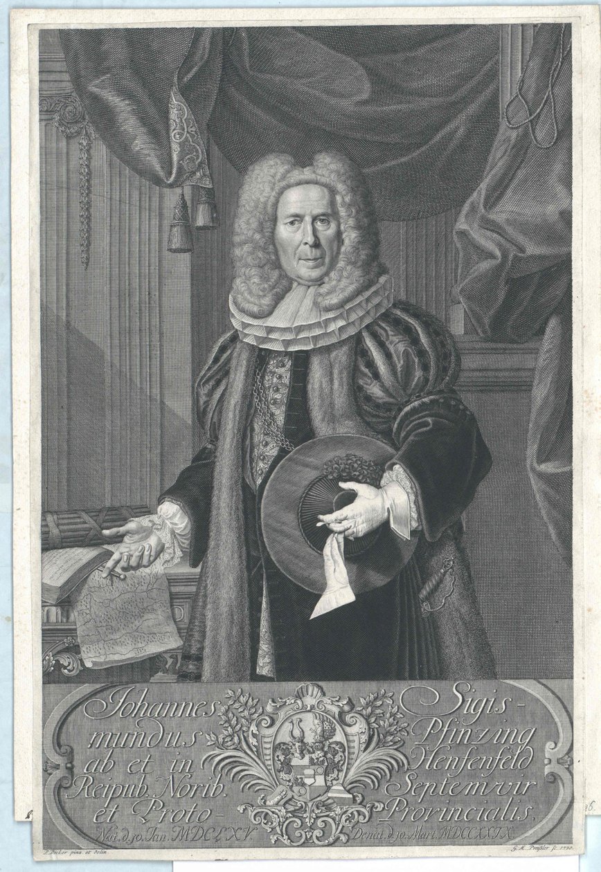 Johann Sigismund Pfinzing af Henfenfeld af Artist Unknown