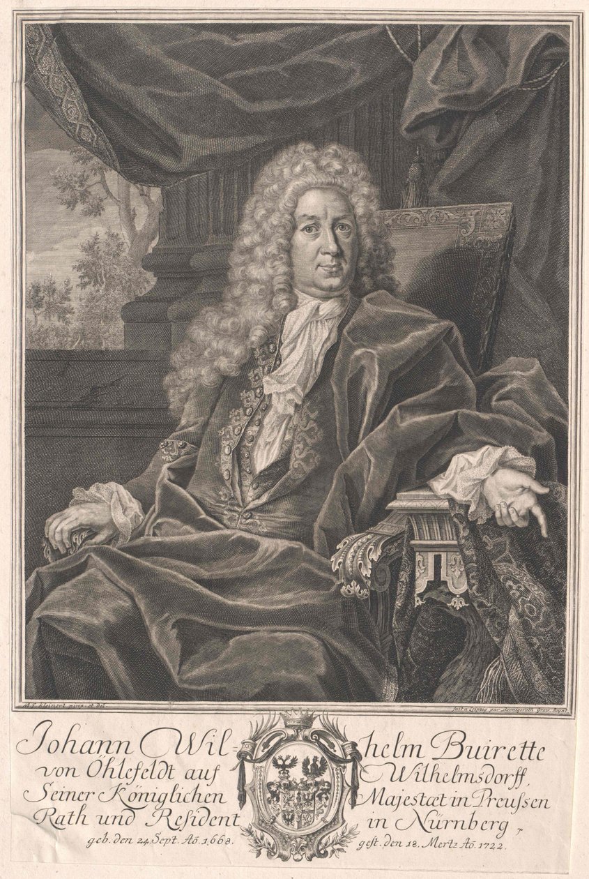 Johann Wilhelm Buirette-Oehlefeld af Artist Unknown