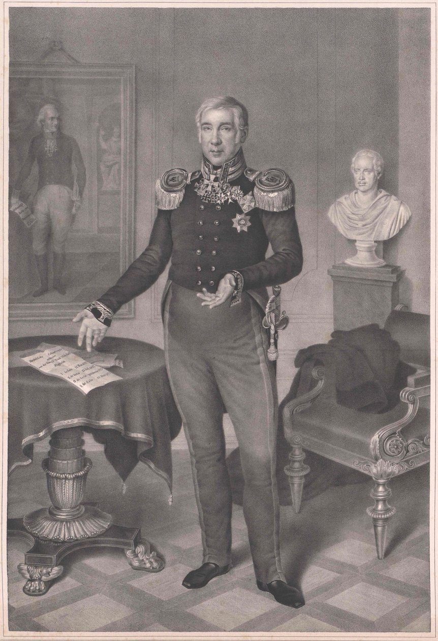 Johann Wilhelm von Wiebel af Artist Unknown