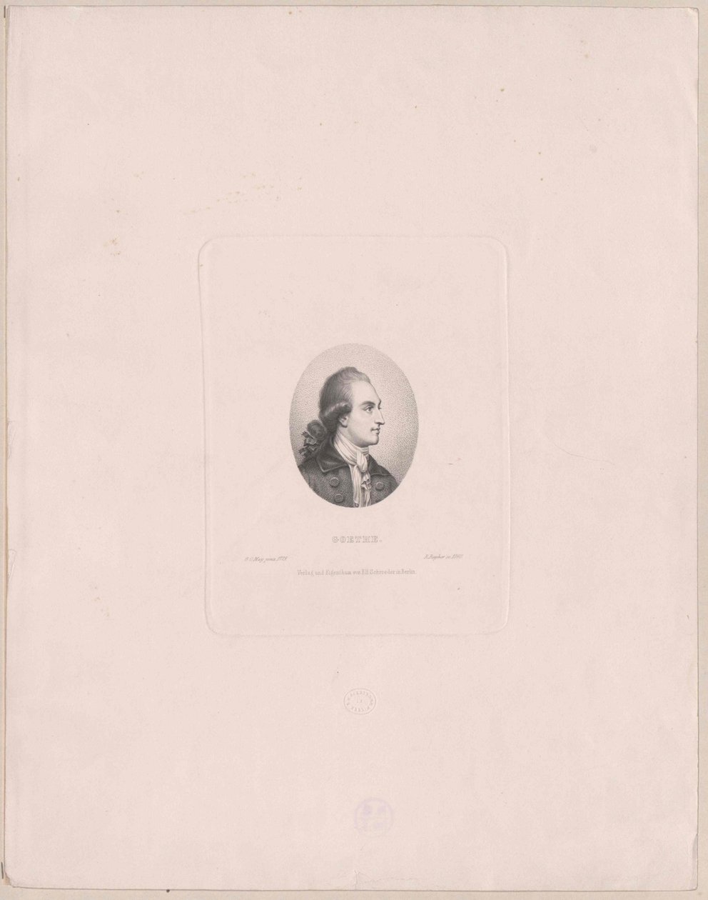 Johann Wolfgang von Goethe af Artist Unknown