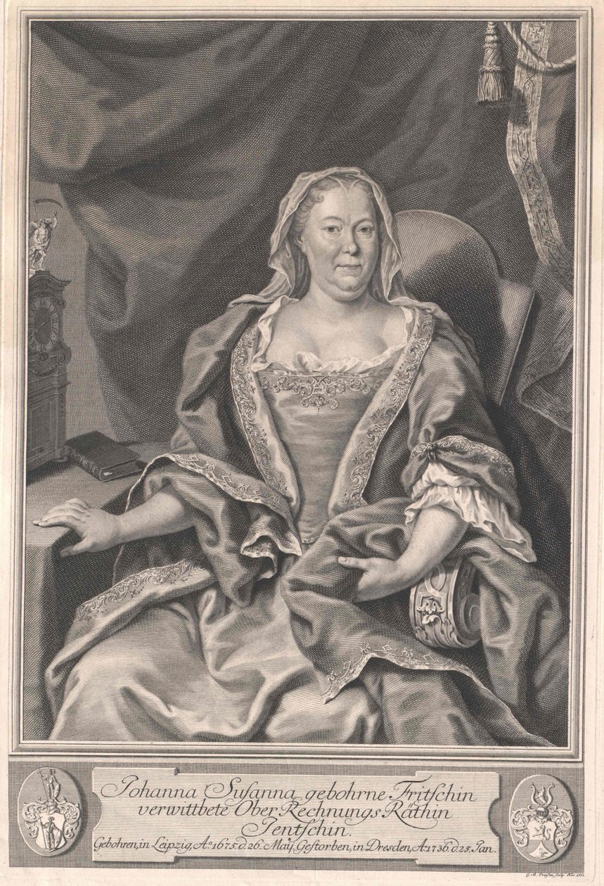 Johanna Susanna Fritsch af Artist Unknown